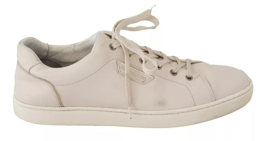 - White Casual Leather Logo Men Sneakers Shoes