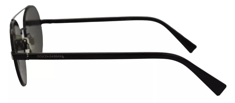 - Matte Black Steel Frame Green Lens DG2245 Sunglasses