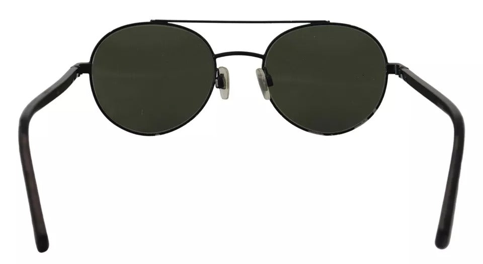 - Matte Black Steel Frame Green Lens DG2245 Sunglasses