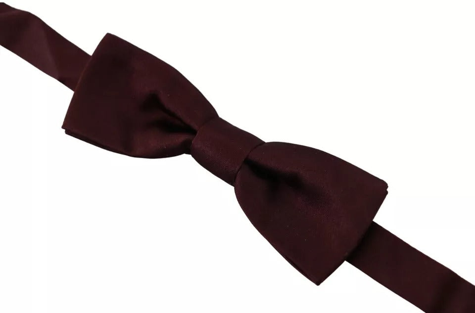 - Bordeaux Silk Adjustable Neck Men Bow Tie