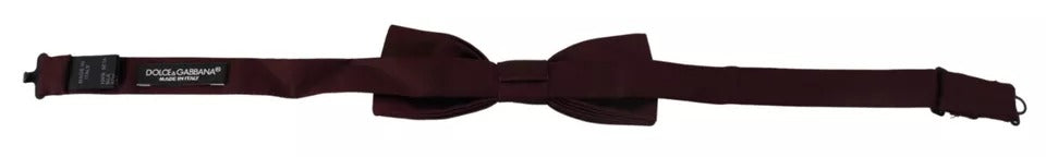 - Bordeaux Silk Adjustable Neck Men Bow Tie