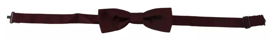 - Bordeaux Silk Adjustable Neck Men Bow Tie