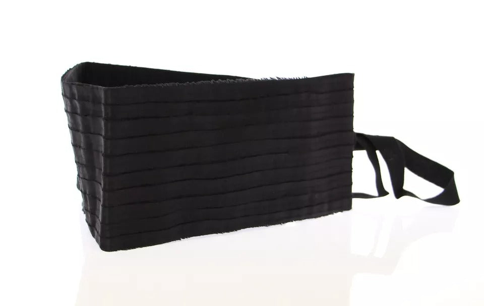 - Black Silk Womens Waist Cummerbund
