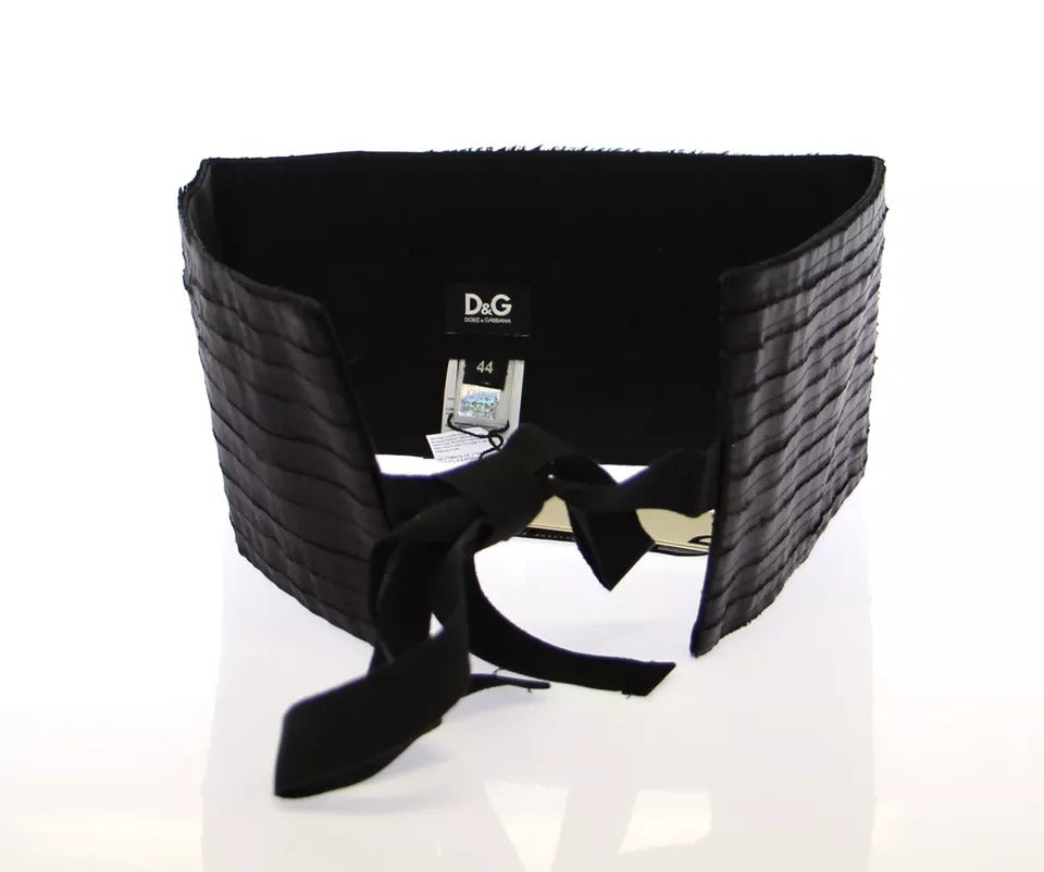 - Black Silk Womens Waist Cummerbund