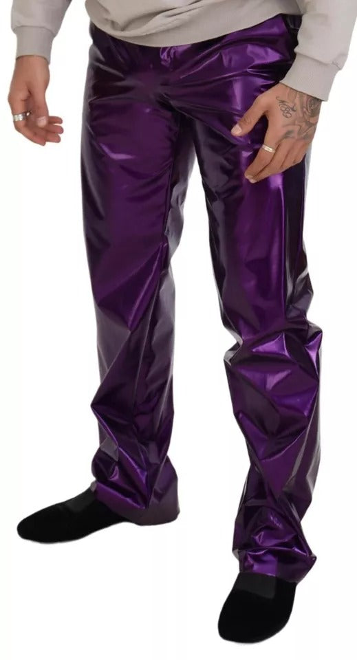 - Purple Shining Men Casual Pants