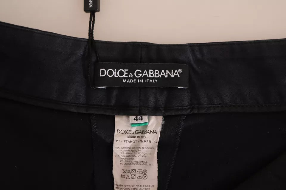 - Black Cotton Cropped Capri Pants
