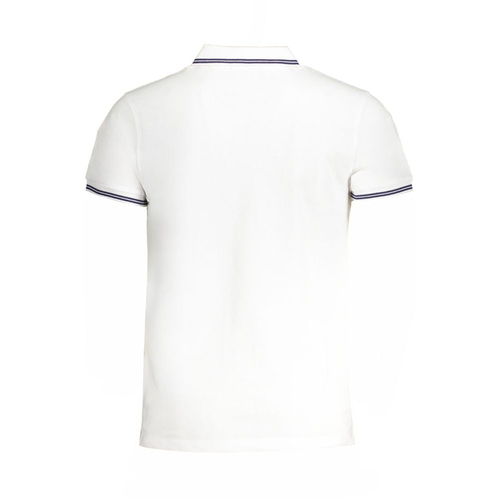 Cavalli Class White Cotton Polo Shirt - Elegance Redefined