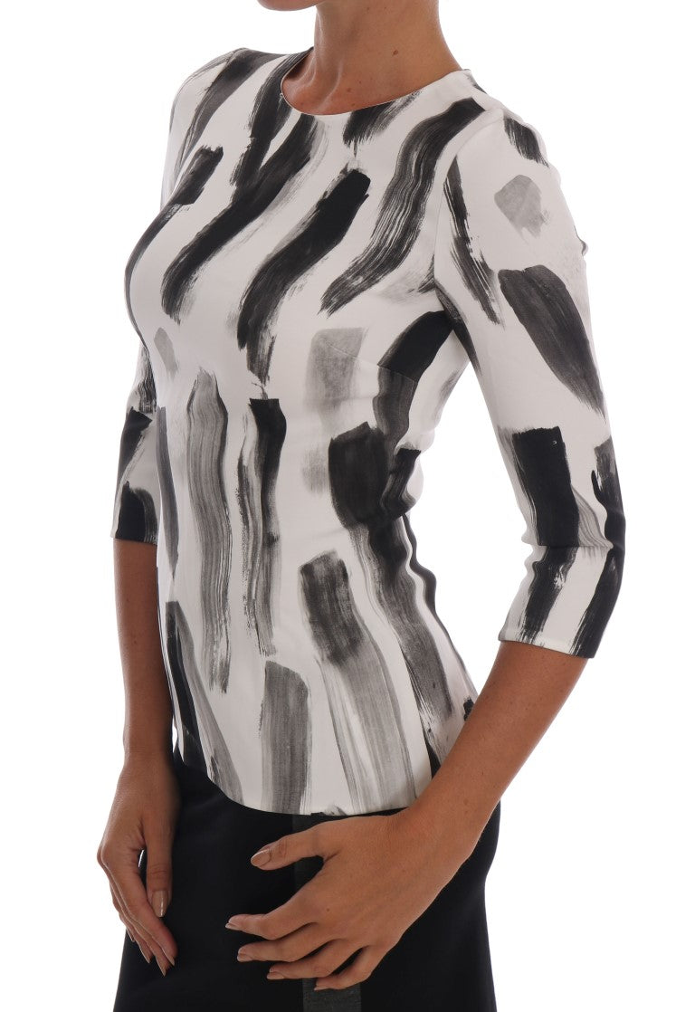 - Elegant Striped Stretch Blouse