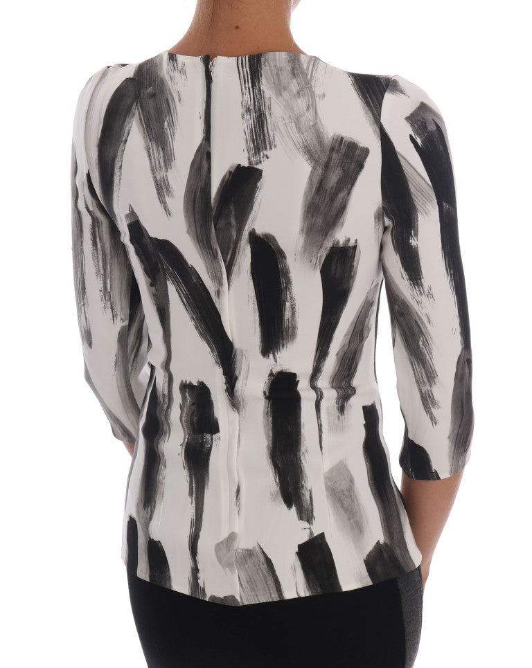 - Elegant Striped Stretch Blouse