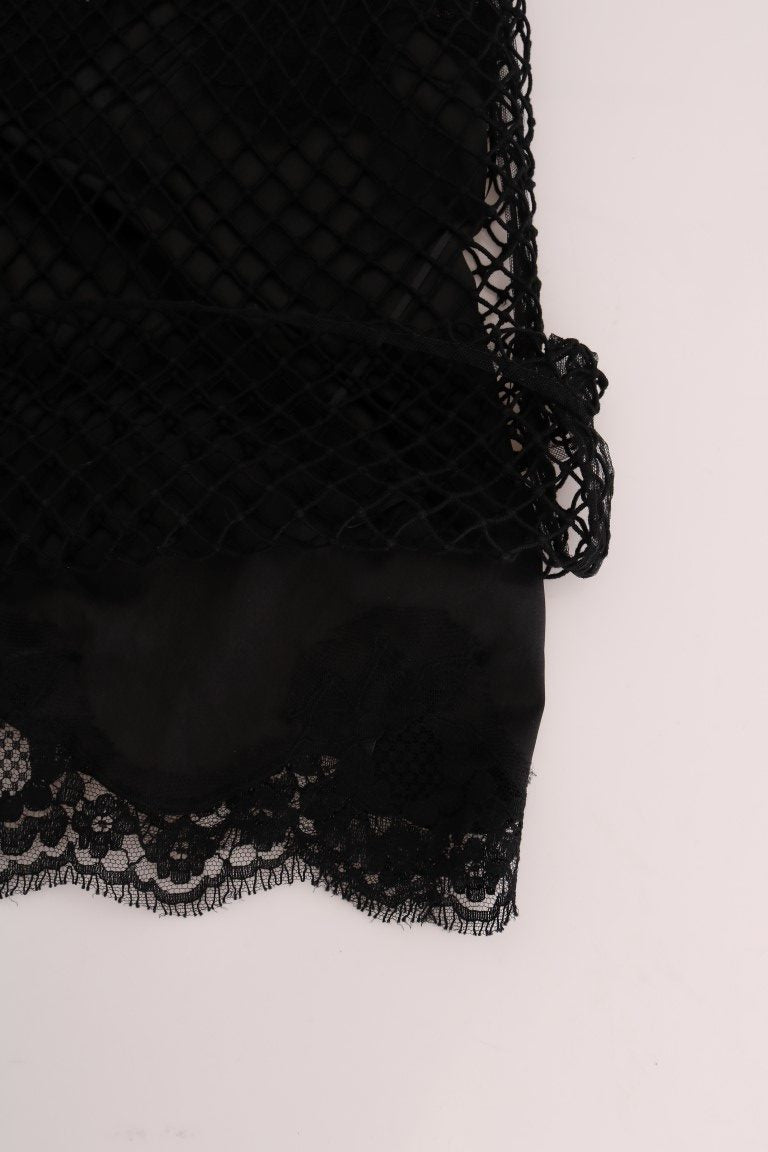 - Elegant Black Lace Sleeveless Cami Blouse