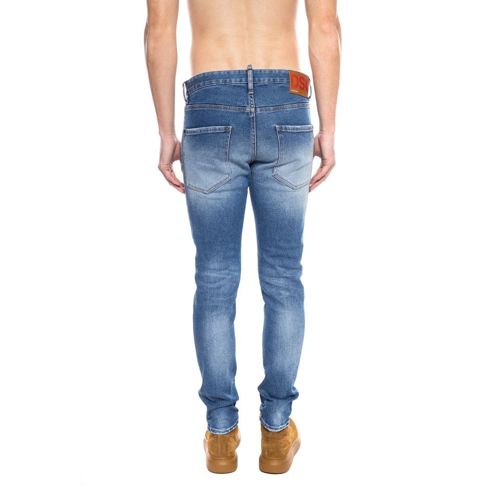 - Blue Cotton Men's Distressed Jean