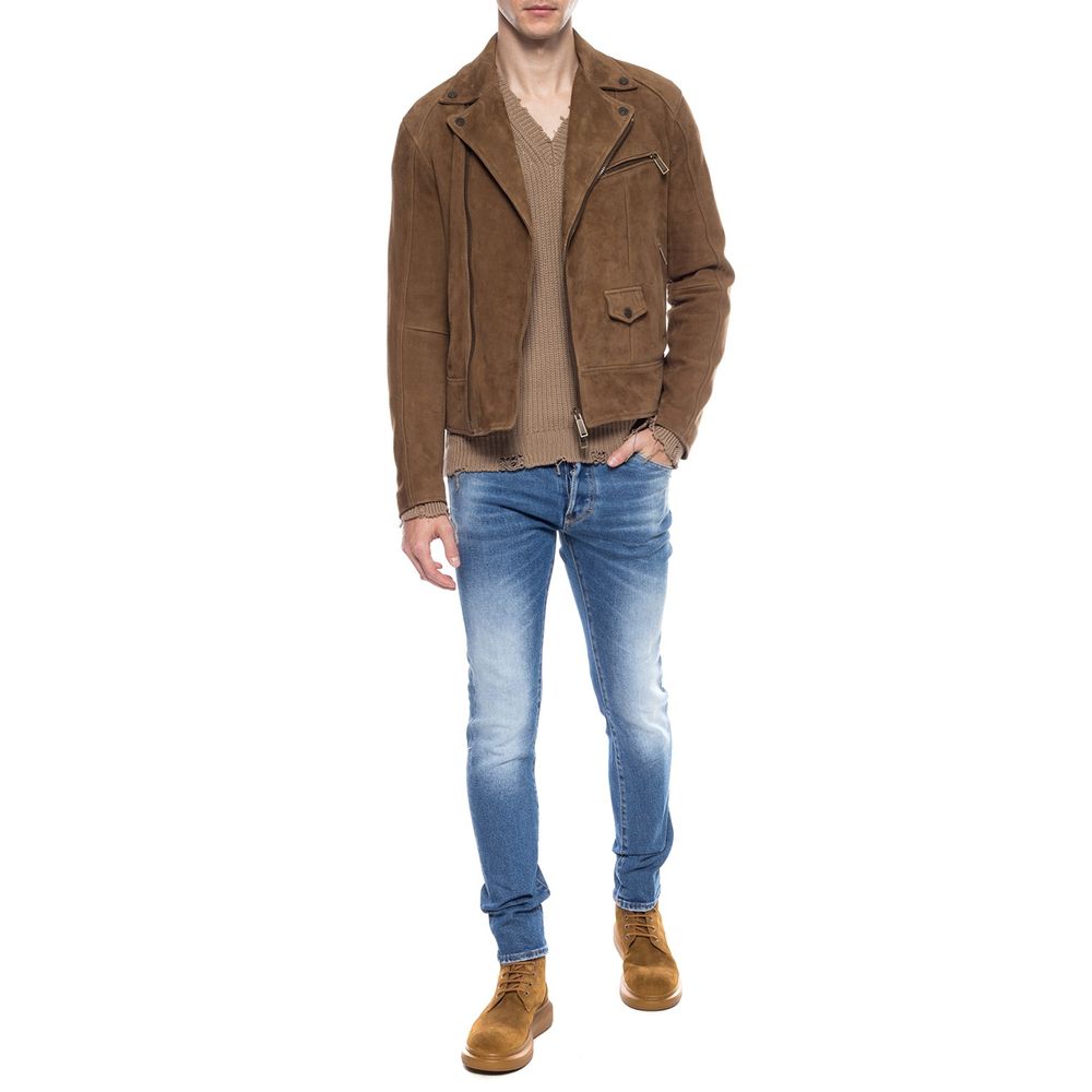 - Blue Cotton Men's Distressed Jean
