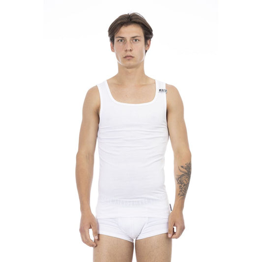 - White Cotton Men Tank Top