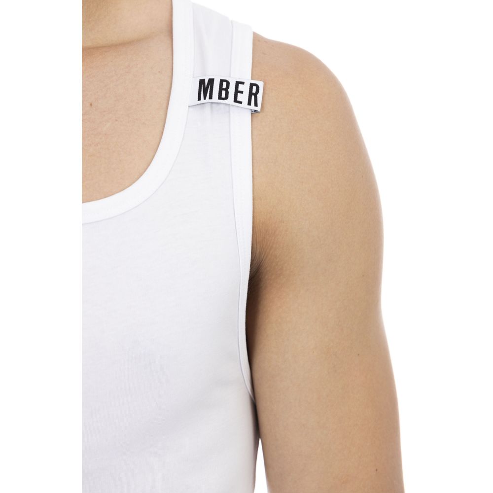Bikkembergs White Cotton Men’s Tank Top - Dual Pack