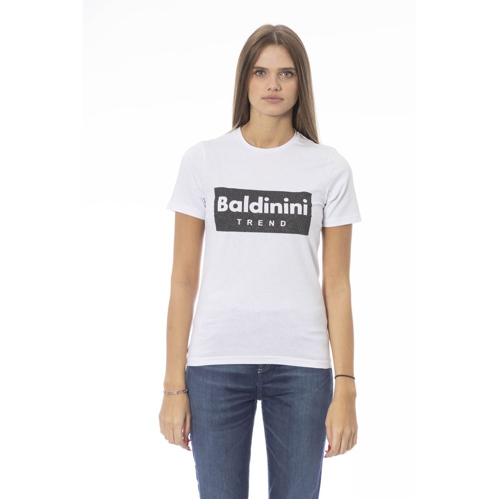 - White Cotton Women T-Shirt