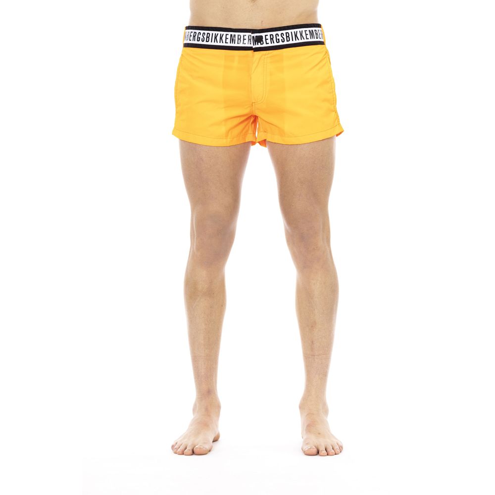 - Orange Polyamide Men Swim Short