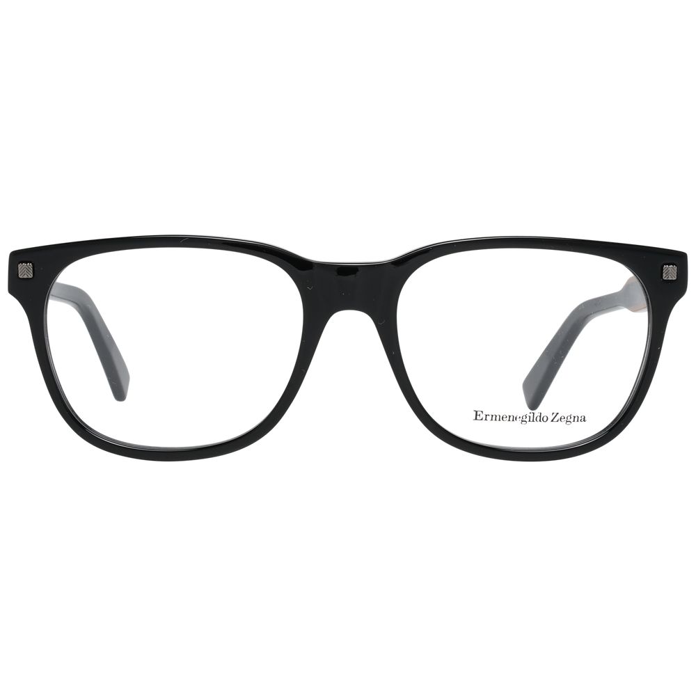 Ermenegildo Zegna Men’s Optical Frames – Black Square Design