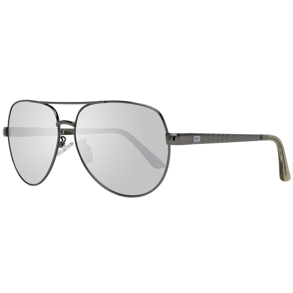 GUESS Gray Men Sunglasses: Aviator Style in Gunmetal