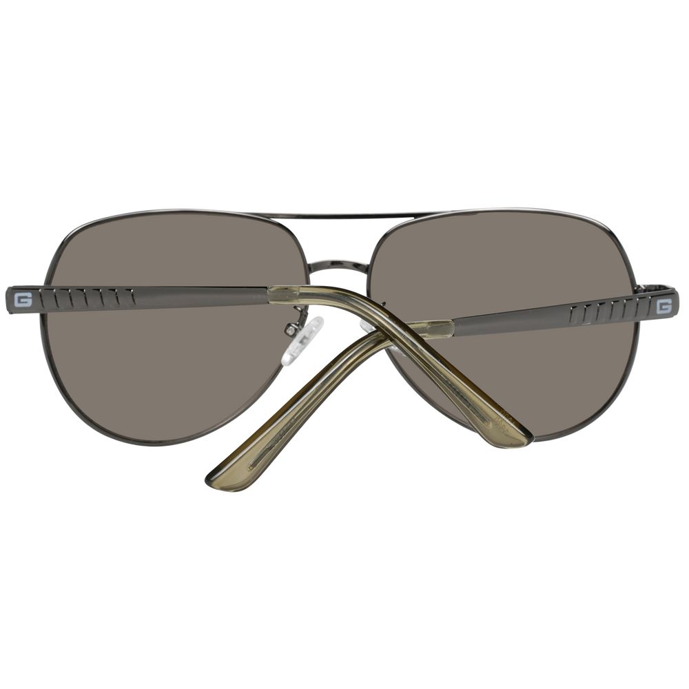 GUESS Gray Men Sunglasses: Aviator Style in Gunmetal