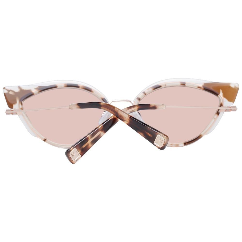 Dsquared² Brown Cat Eye Women Sunglasses with Mirrored Brown Lenses
