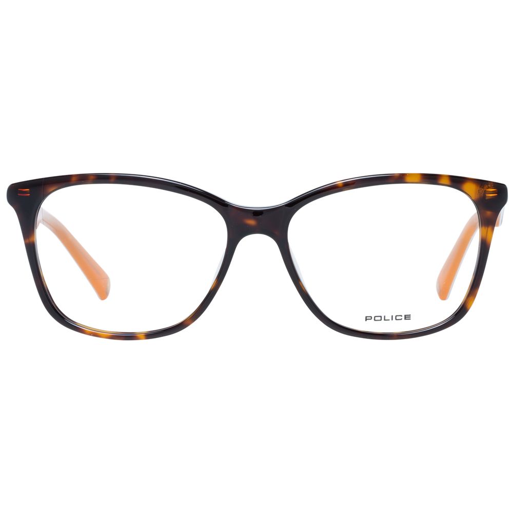 Police Women’s Optical Frames – Brown Rectangle Full-Rim, 52mm