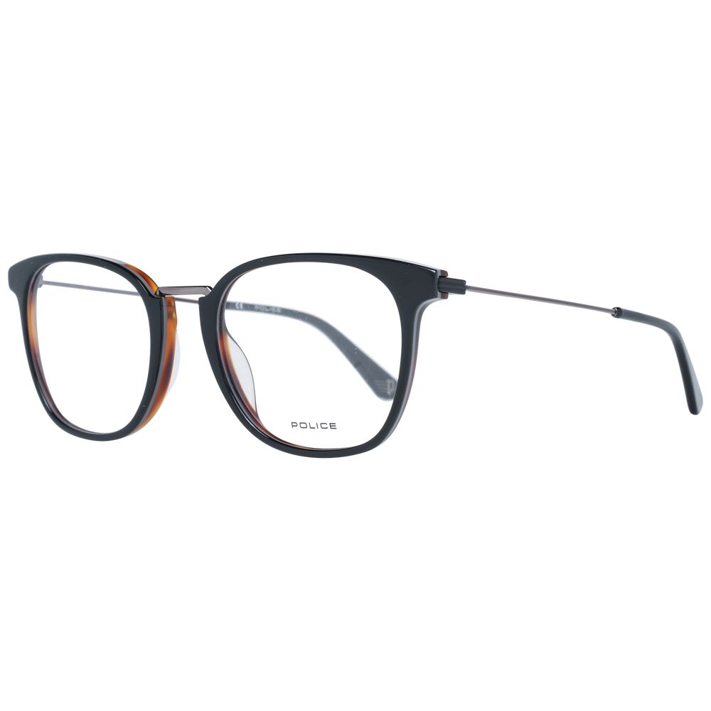 Police Men's Black Round Optical Glasses – 51mm