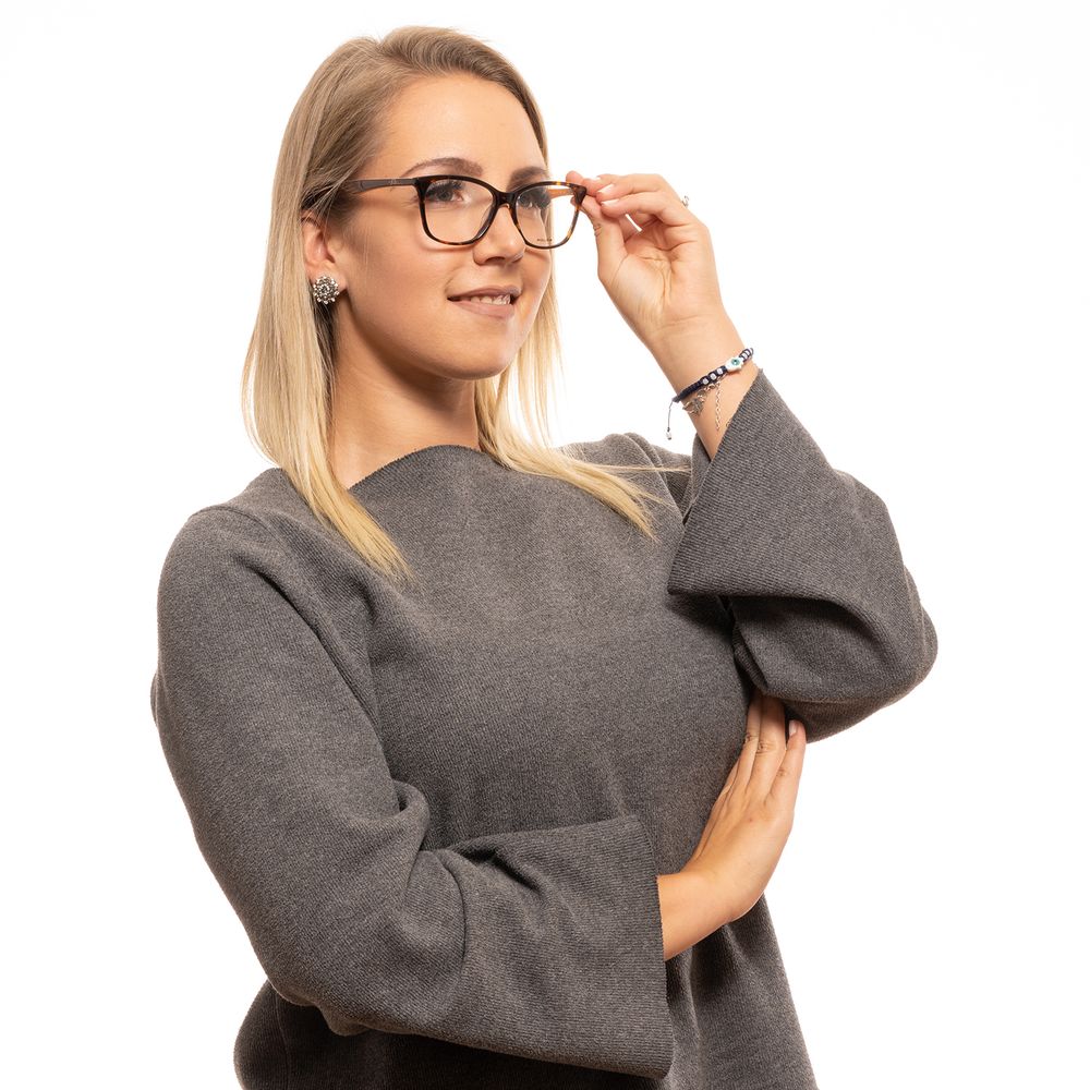 Police Women’s Optical Frames – Brown Rectangle Full-Rim, 52mm