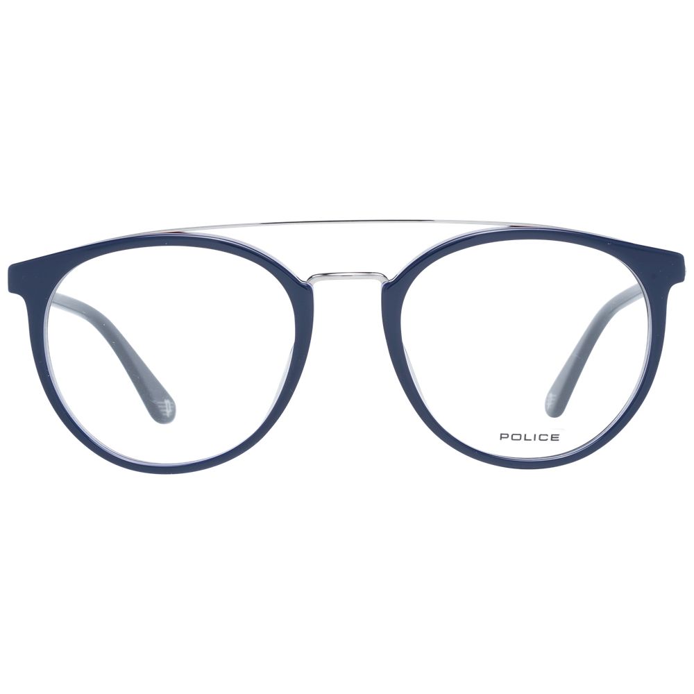 Police Blue Men’s Optical Frames – Round Full-Rim, 51mm