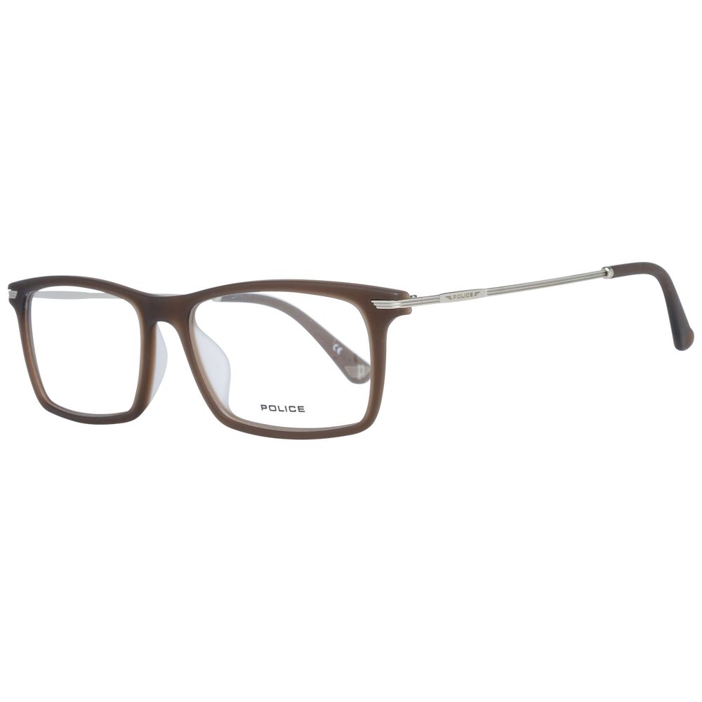 Police Brown Men’s Optical Frames – Rectangle Full-Rim 52mm