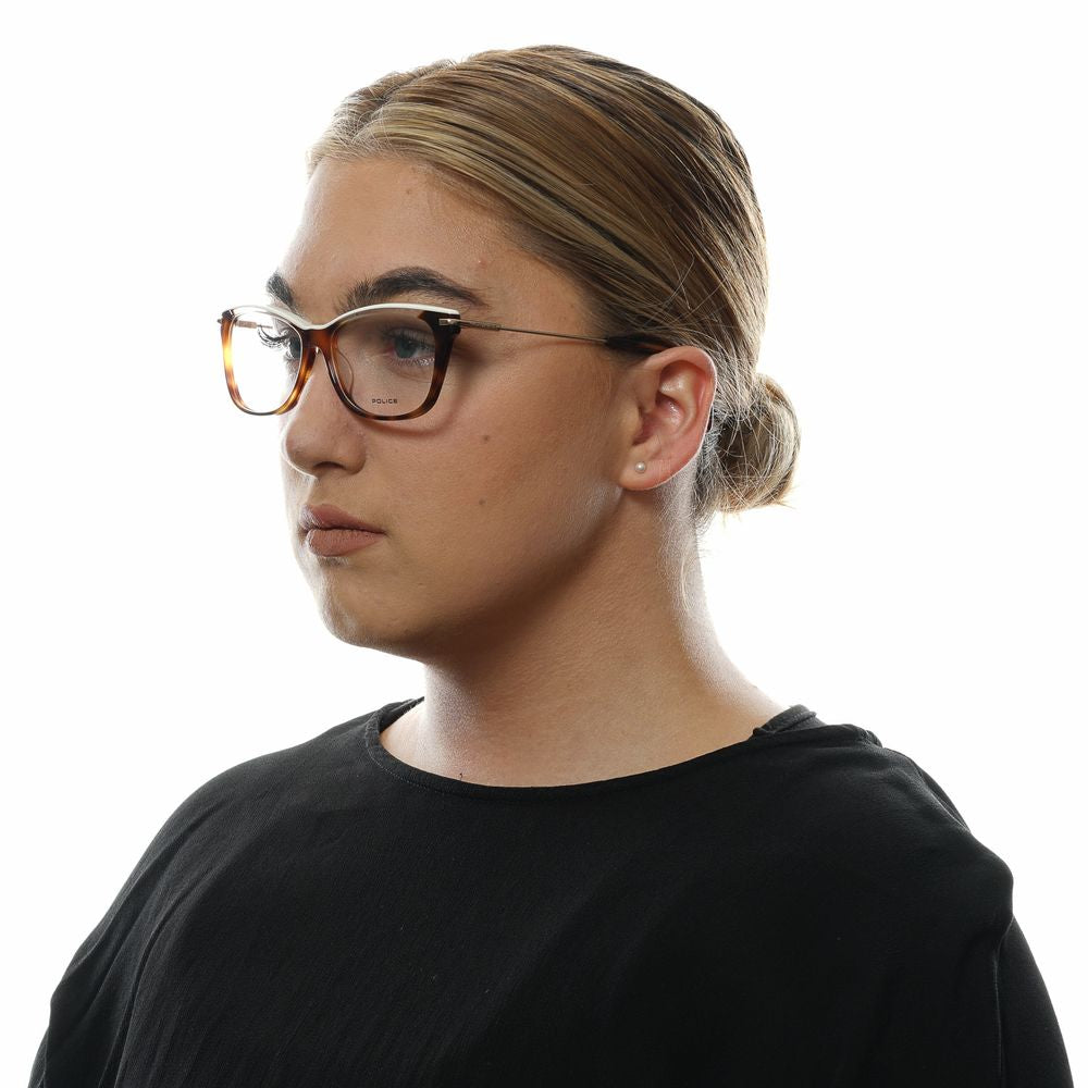 Police Women's Optical Glasses – Brown Butterfly Frame, 53mm