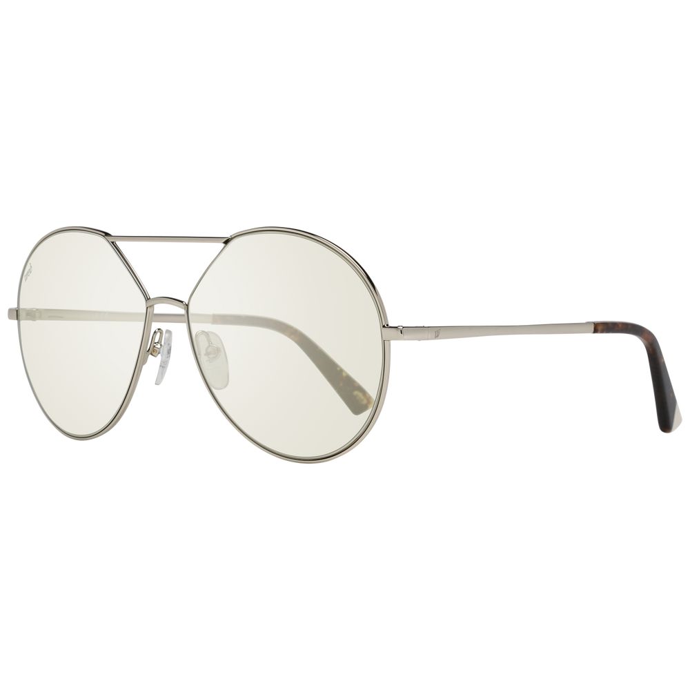 Web Gold Women's Butterfly Sunglasses with Green Mirrored Lenses