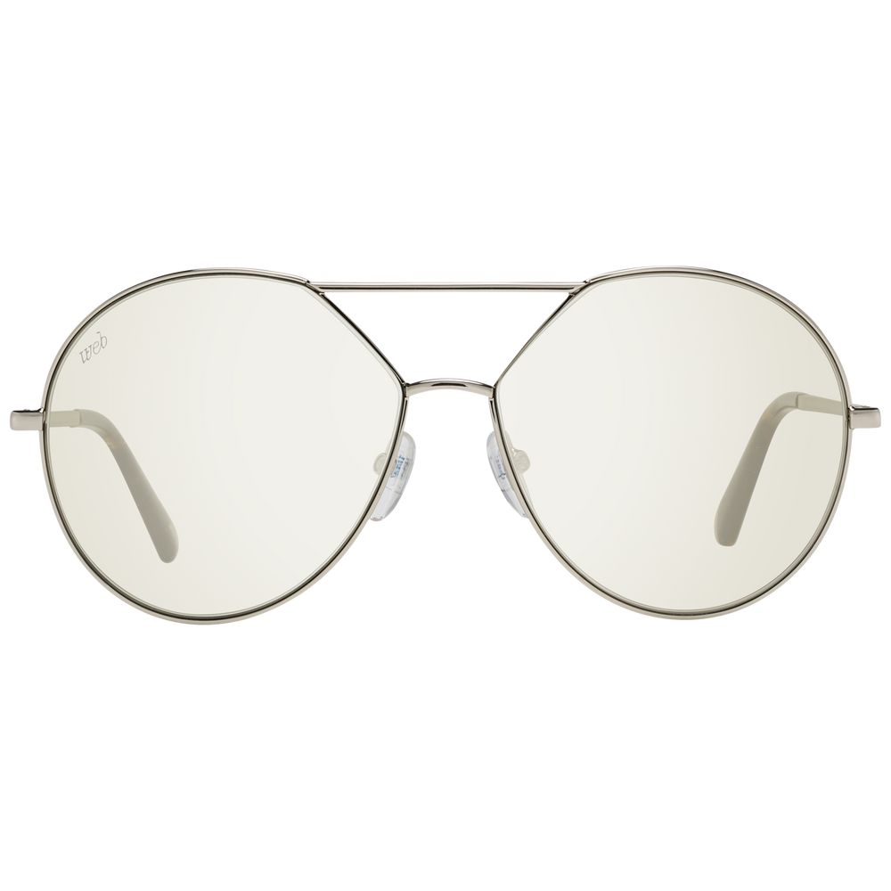 Web Gold Women's Butterfly Sunglasses with Green Mirrored Lenses