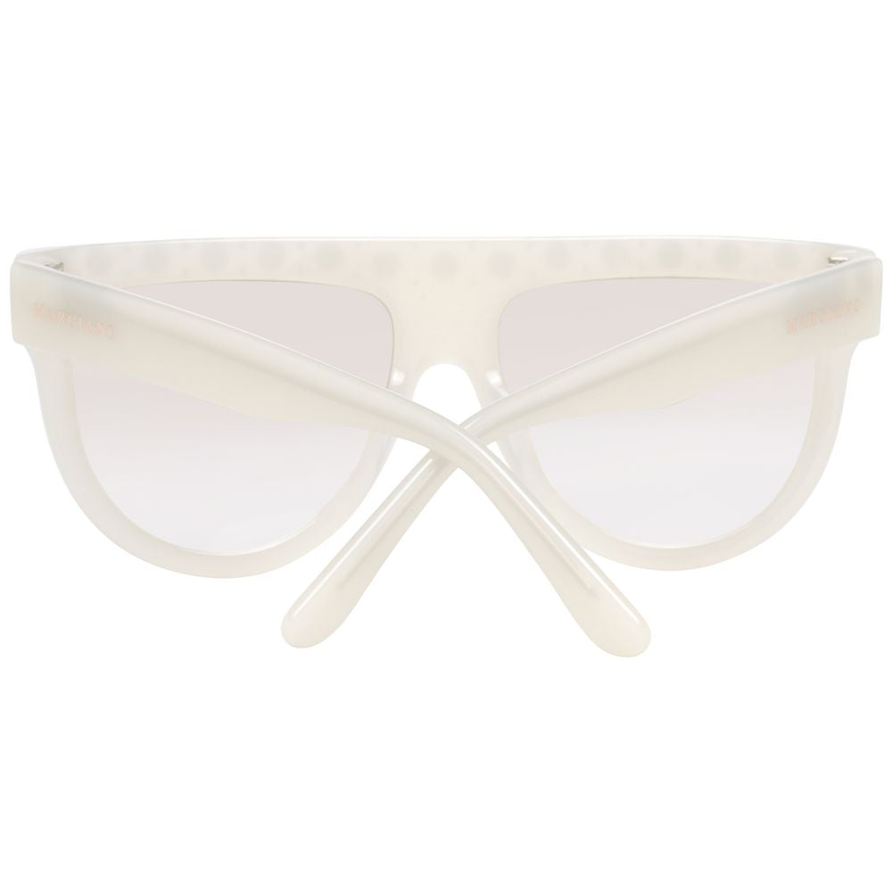 Marciano by Guess White Round Sunglasses with Brown Gradient Lenses