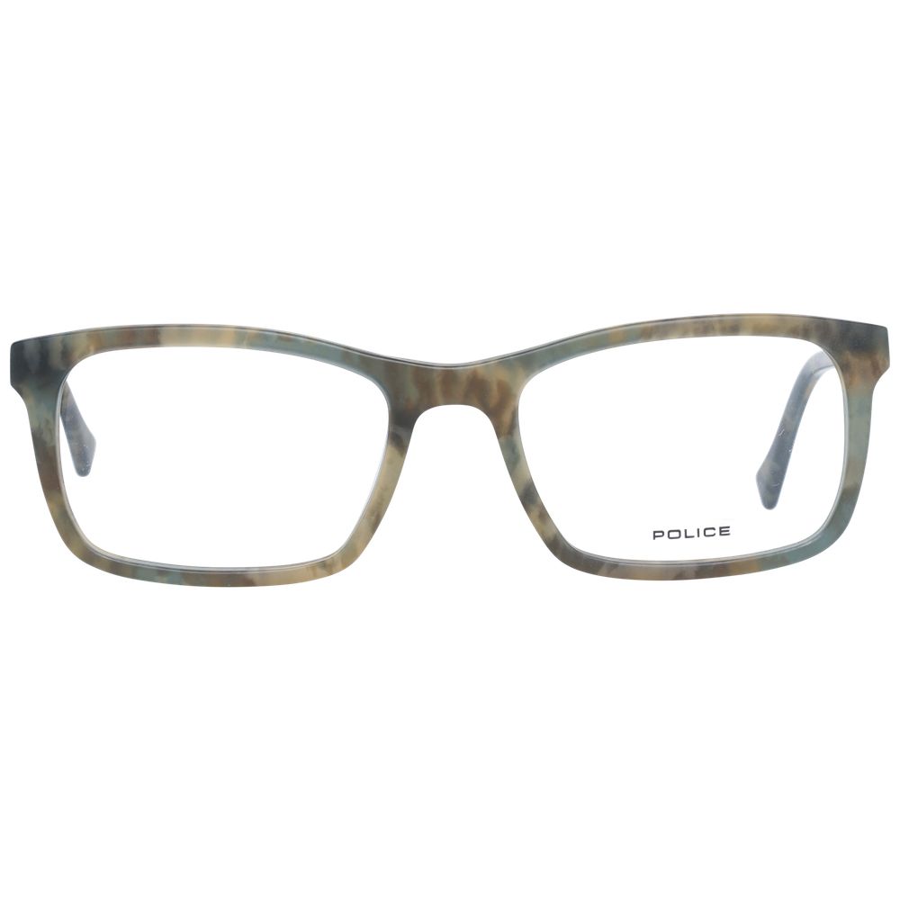 Police Green Men’s Optical Glasses – Rectangle Frame, 52mm
