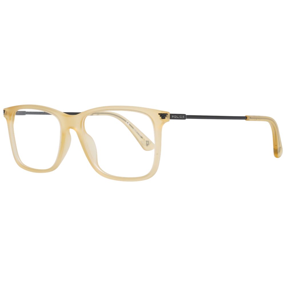 Police Men's Optical Glasses – Yellow Square Frame, 52mm