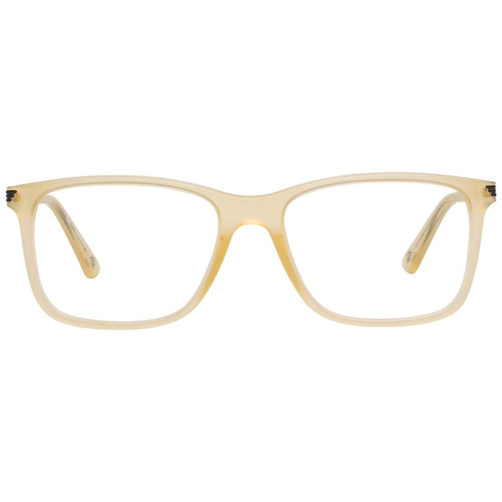 Police Men's Optical Glasses – Yellow Square Frame, 52mm