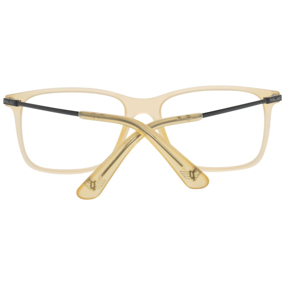 Police Men's Optical Glasses – Yellow Square Frame, 52mm