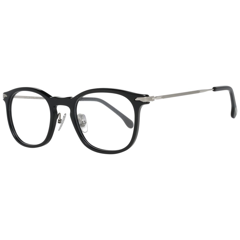 Lozza Black Men's Optical Frames – Round Full-Rim, 50mm