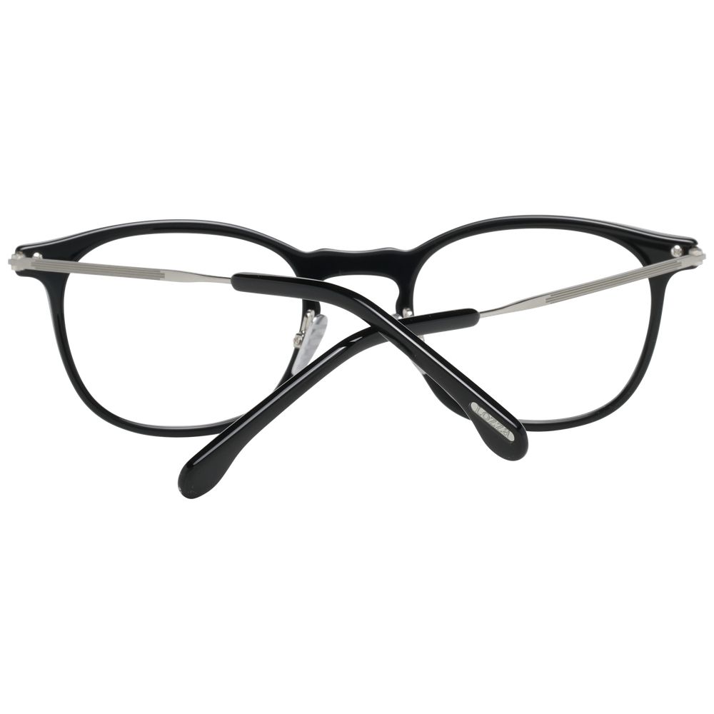 Lozza Black Men's Optical Frames – Round Full-Rim, 50mm