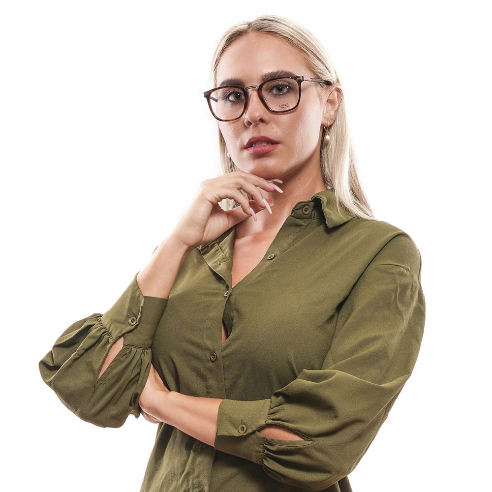 Lozza Unisex Brown Optical Glasses – Square Full-Rim Frame, 50mm