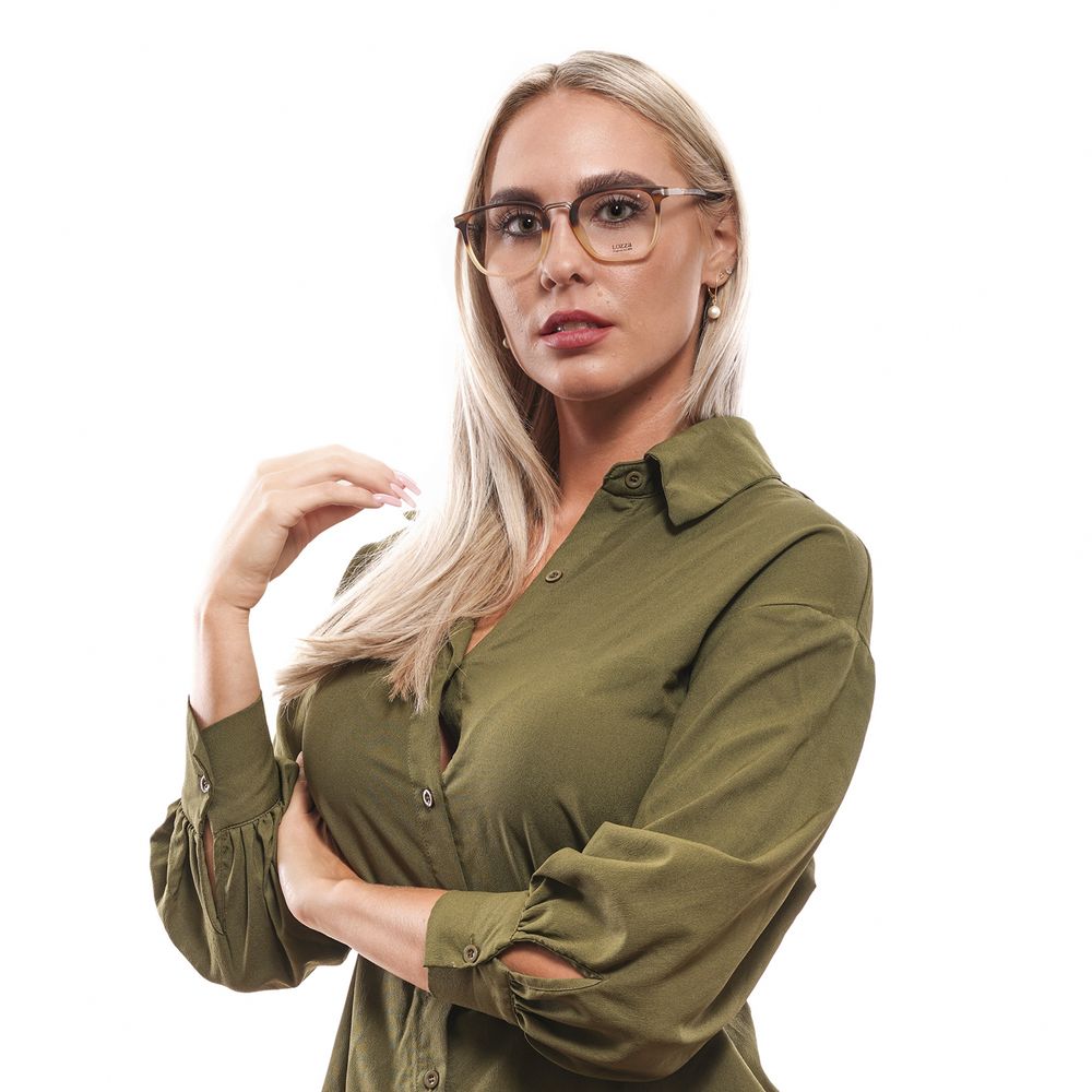 Lozza Yellow Unisex Optical Frames – Square Full-Rim Design