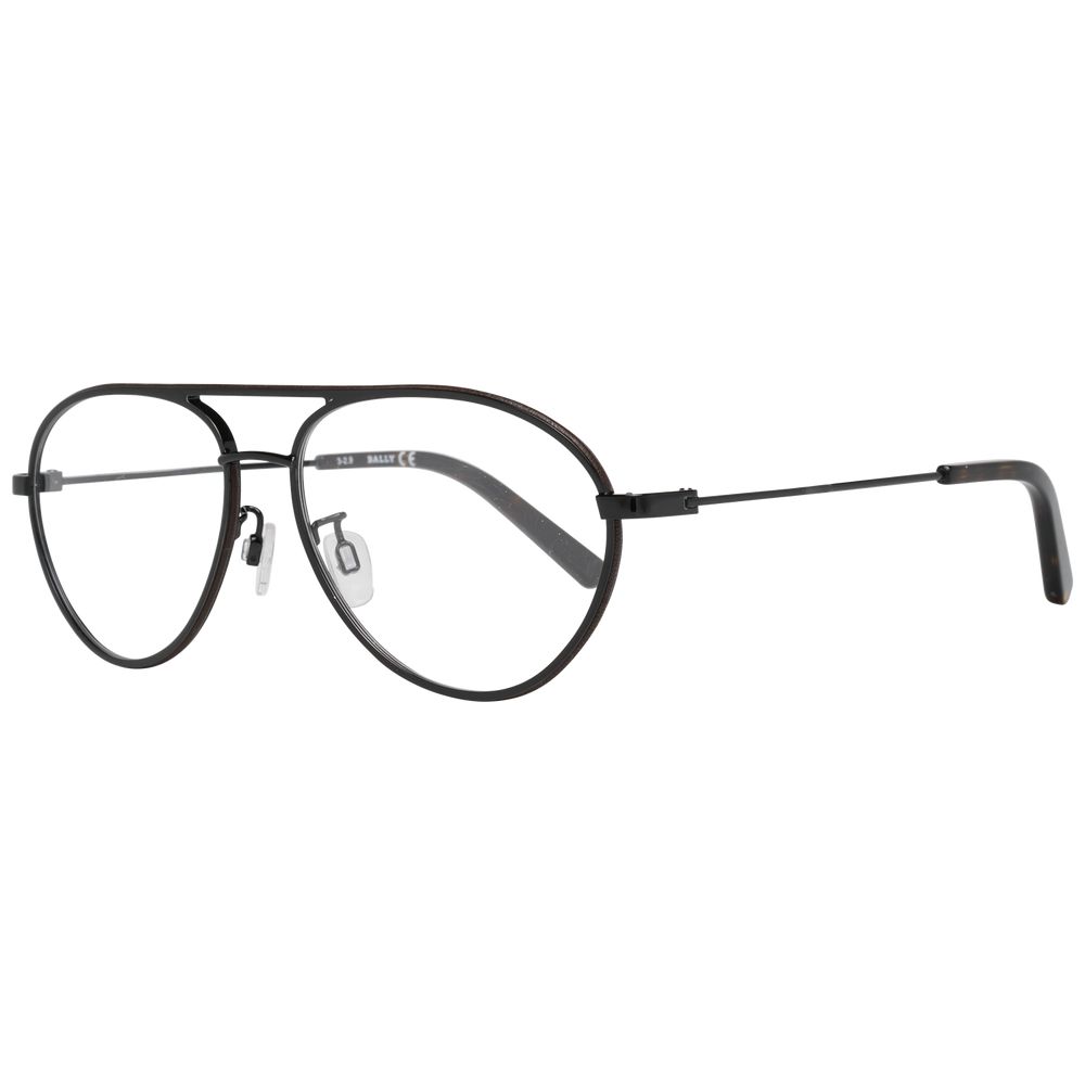 Bally Black Men’s Optical Frames – Aviator Style, 57mm