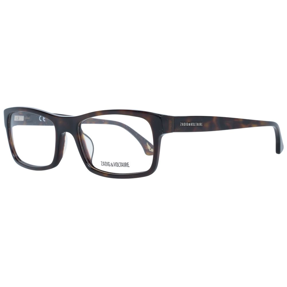 Zadig & Voltaire Men’s Optical Frames – Brown Rectangle Full-Rim