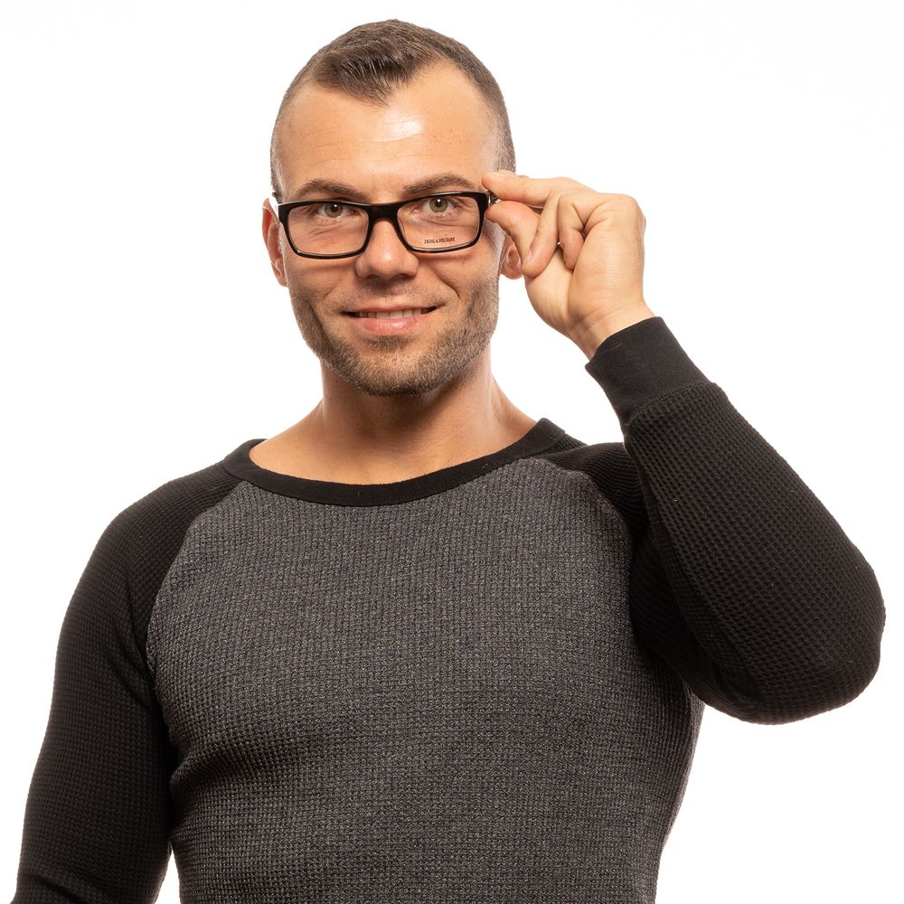 Zadig & Voltaire Men’s Optical Frames – Brown Rectangle Full-Rim