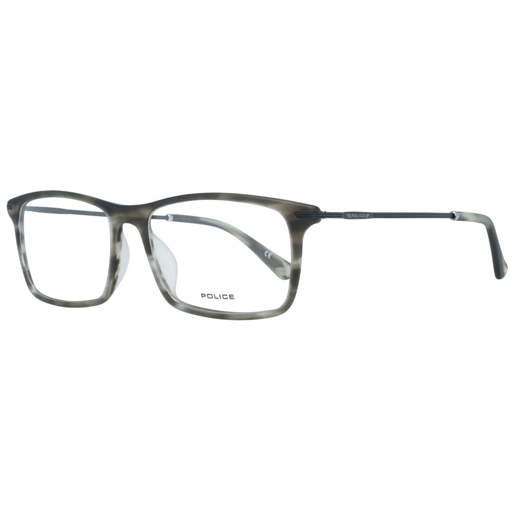 Police Gray Men's Optical Frames – Square Full-Rim Design