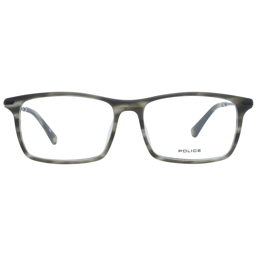 Police Gray Men's Optical Frames – Square Full-Rim Design