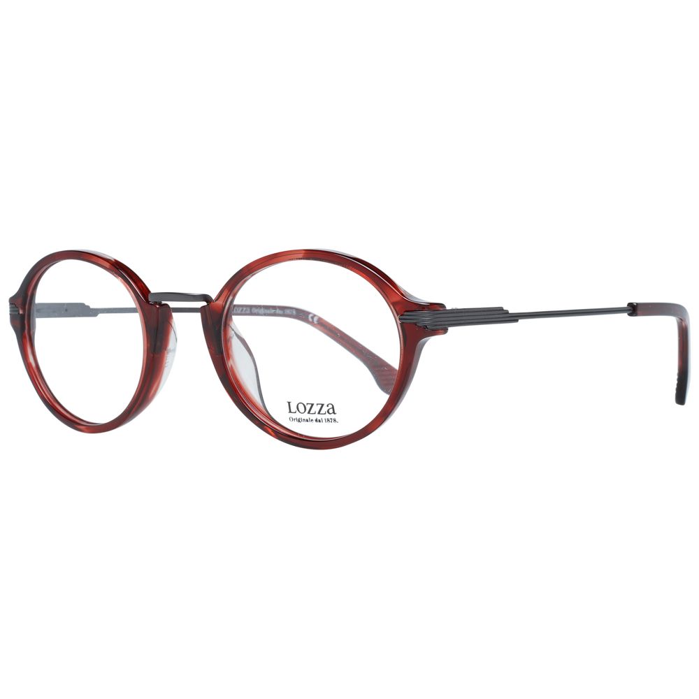 Lozza Burgundy Unisex Optical Frames – Square Full-Rim, 48mm