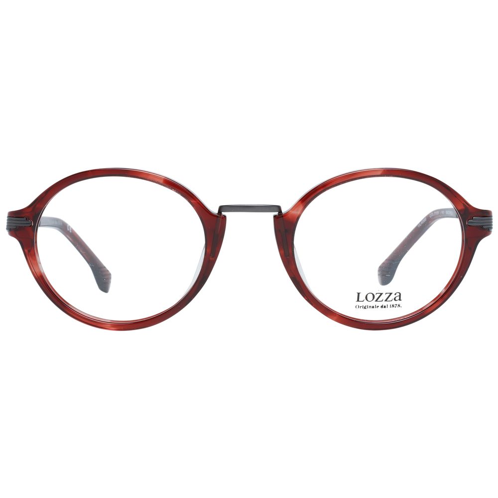 Lozza Burgundy Unisex Optical Frames – Square Full-Rim, 48mm