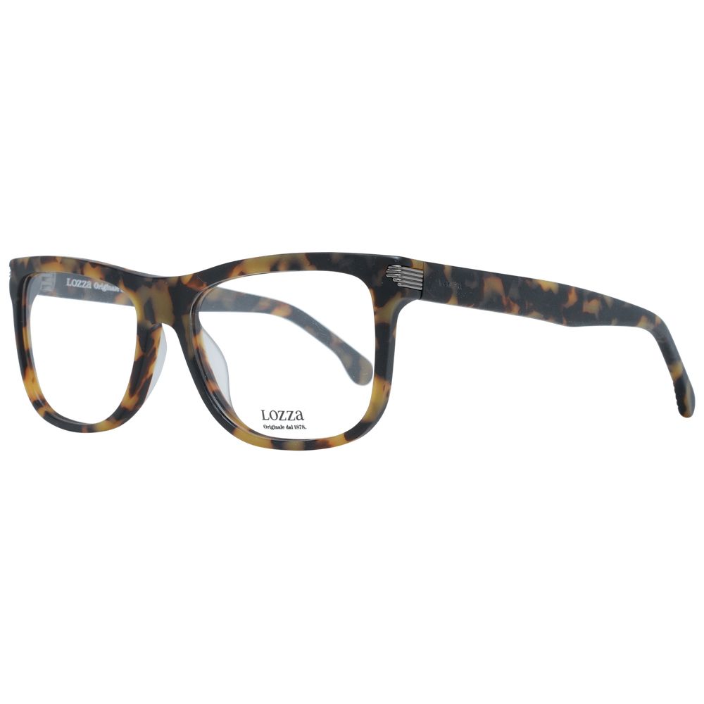 Lozza Brown Men’s Optical Frames – Square Full-Rim, 54mm