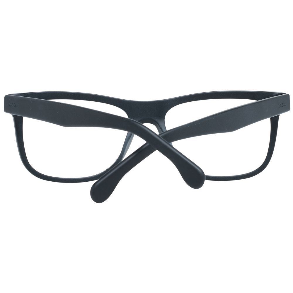 Lozza Black Men’s Optical Frames – Round Full-Rim Design, 54mm